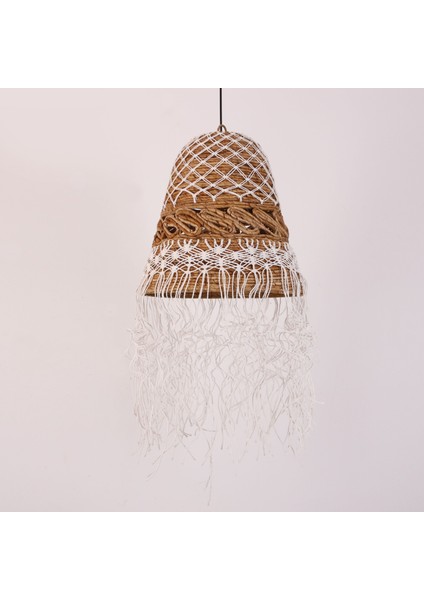 Mylamp Medusa Doğal Abaka ve Makrome 40X90 cm Avize