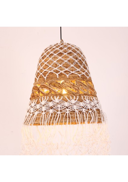 Mylamp Medusa Doğal Abaka ve Makrome 40X90 cm Avize fırsatları