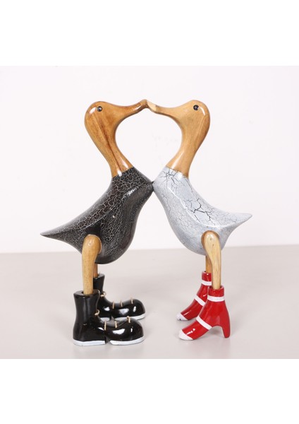 Mylamp Aşık Ördekler El Oyması Teak Gövde 29X30X11 cm
