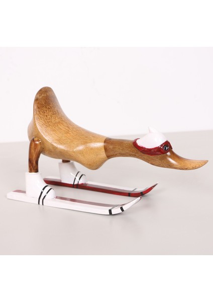 Mylamp Kayakçı Ördek El Oyması Teak Gövde 30X20X12 cm