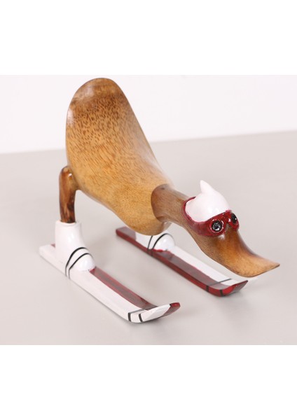 Mylamp Kayakçı Ördek El Oyması Teak Gövde 30X20X12 cm fırsatları