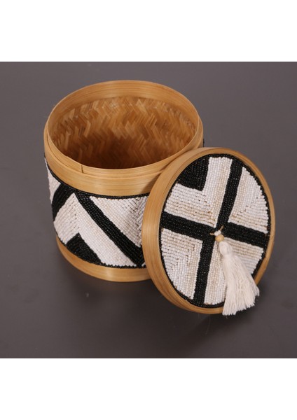 Mylamp Bali Boncuklu Bambu Saklama Kutusu M 17X17 cm fırsatları