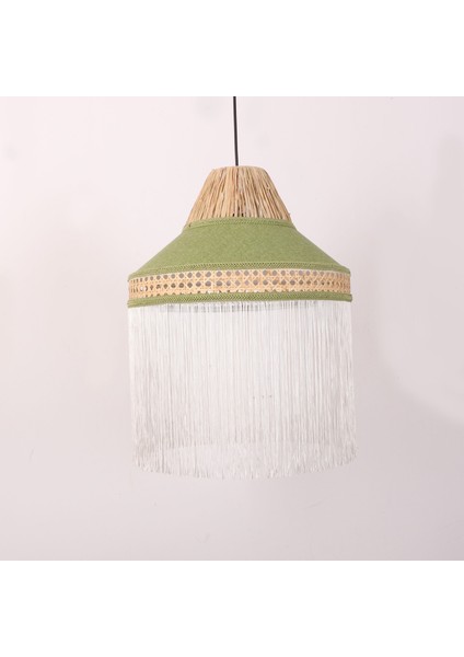 Mylamp Şanzelize 41X50 cm Doğal Hazeran ve Rafya Kumaş Avize fırsatları