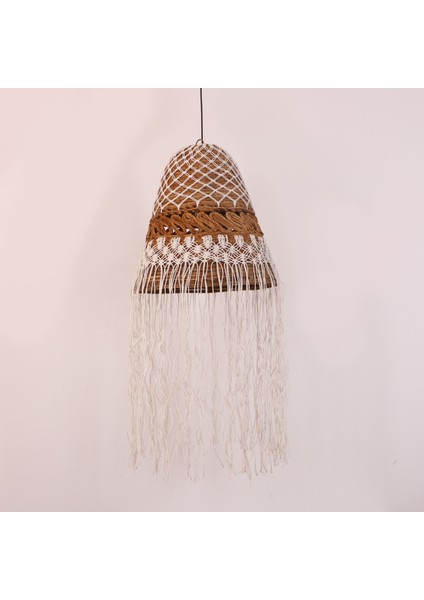 Mylamp Medusa Doğal Abaka ve Makrome 50X115 cm Avize modelleri