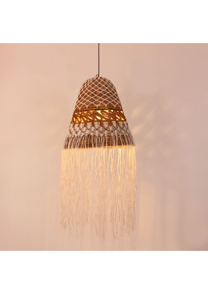 Mylamp Medusa Doğal Abaka ve Makrome 50X115 cm Avize fırsatları