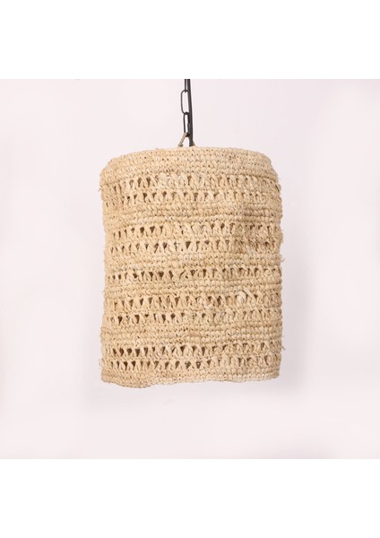 Mylamp Selanik Örme Doğal Rafya 25X33 cm Aydınlatma