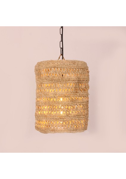 Mylamp Selanik Örme Doğal Rafya 25X33 cm Aydınlatma fırsatları