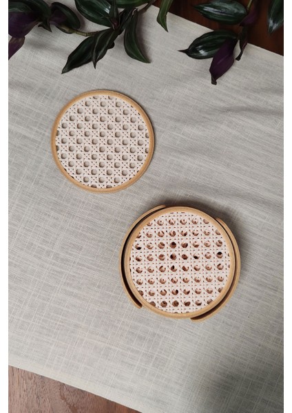 Hazeran | Bardak Altlığı | Hazeran Desenli Bardak Altlığı | 6'lı Standlı Set indirimleri