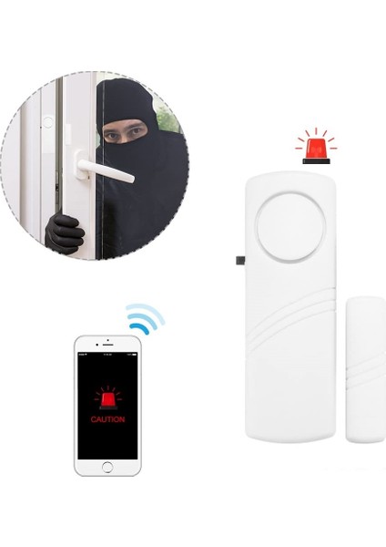 2 Adet Ofis ve Iş Yeri Güvenlik Tedbiri Için Kablosuz Kapı-Pencere Hırsız Alarmı Kaliteli Alarm modelleri