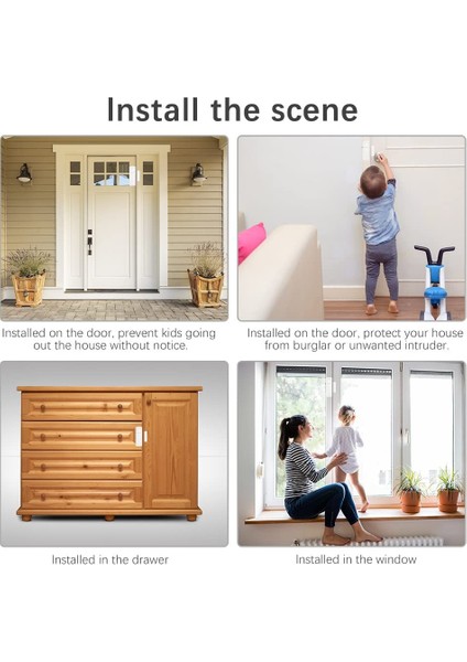 2 Adet Ofis ve Iş Yeri Güvenlik Tedbiri Için Kablosuz Kapı-Pencere Hırsız Alarmı Kaliteli Alarm indirimleri