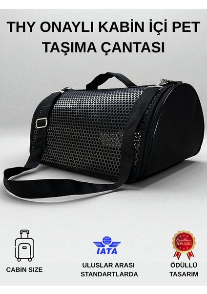 Omuz Askılı Kedi ve Köpek Taşıma Çantası Nefes 10 kg Taşımalı 23X30X40 cm