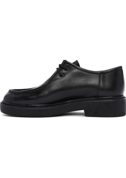 Gritti Kadın Siyah Bağcıklı Deri Maskülen Ayakkabı 25AFD110218 fiyatları