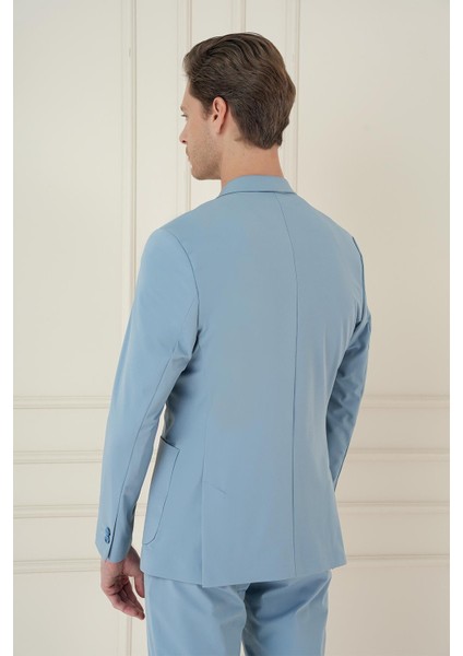 Slim Fit Mono Yaka Çift Yırtmaç Torba Cep Casual Havacı Mavi Ceket C 697 fırsatları