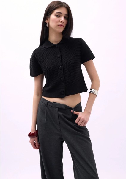 Vogueway Bebe Yaka Düğmeli Bluz