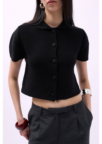 Vogueway Bebe Yaka Düğmeli Bluz