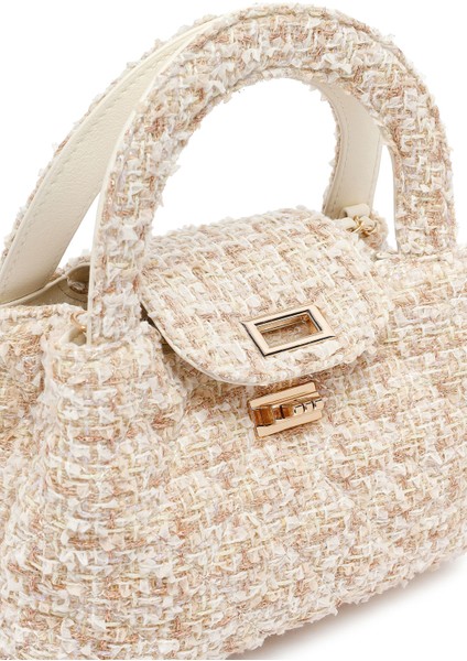 Kadın Krem Uzun Askılı Mini Kol Çantası 25ABD27056F