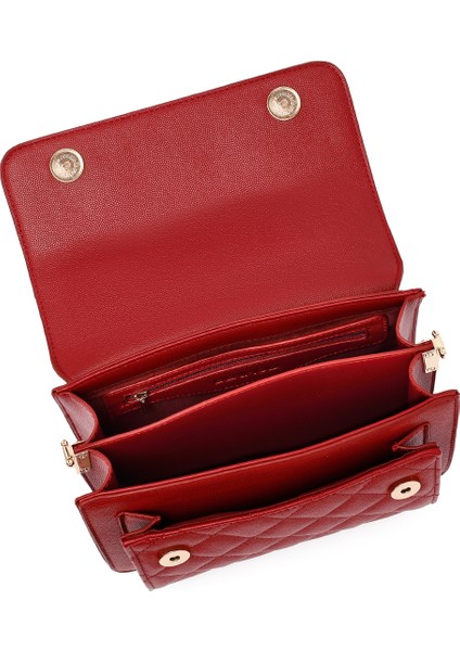 Kadın Bordo Uzun Askılı Kapitone Mini Çapraz Çanta 25ABD2702KP