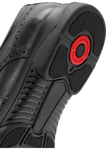 Erkek Siyah Bağcıklı Deri Casual Ayakkabı 25WFD677418