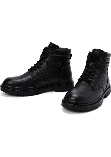 Erkek Siyah Bağcıklı Deri Casual Bot 25WFD7542FT modelleri