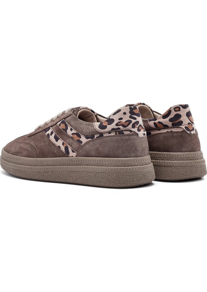 Kadın Vizon Bağcıklı Süet Deri Sneaker 25AFD511010 indirimleri