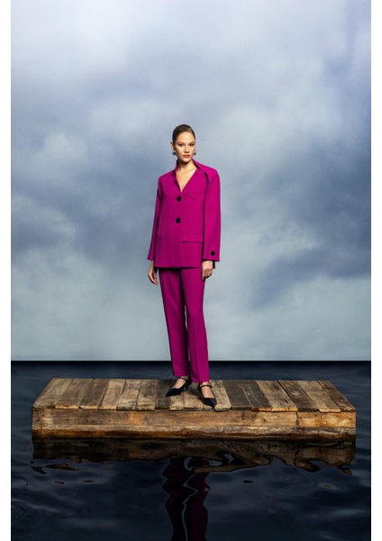 Asimetrik Kapanışlı Blazer 26W50804