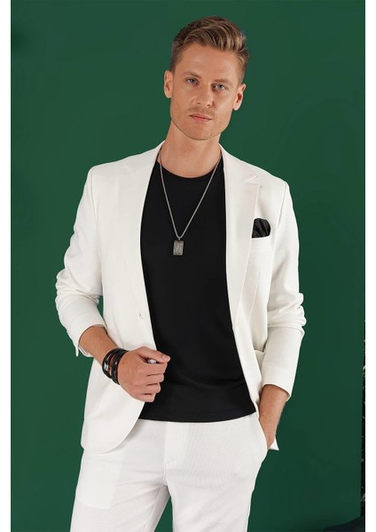 C 643 Slim Fit Ekru Spor Ceket modelleri