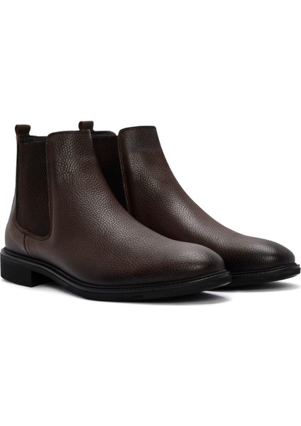 Erkek Kahverengi Deri Casual Chelsea Bot 25WFD7540FT fırsatları