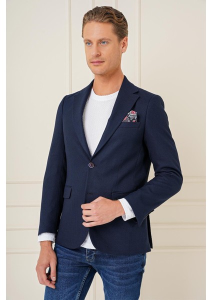 C 685 Slim Fit Lacivert Spor Ceket modelleri