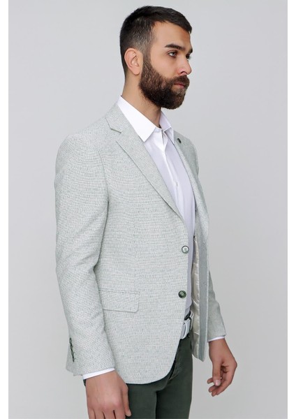 C 613 Slim Fit Nil Yeşili Spor Ceket modelleri
