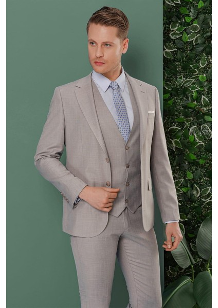 Tk 871 Slim Fit Gri Klasik Takım Elbise fiyatları