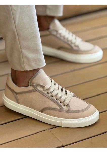 CH2505 - Keten Erkek Ayakkabı Bej/bej