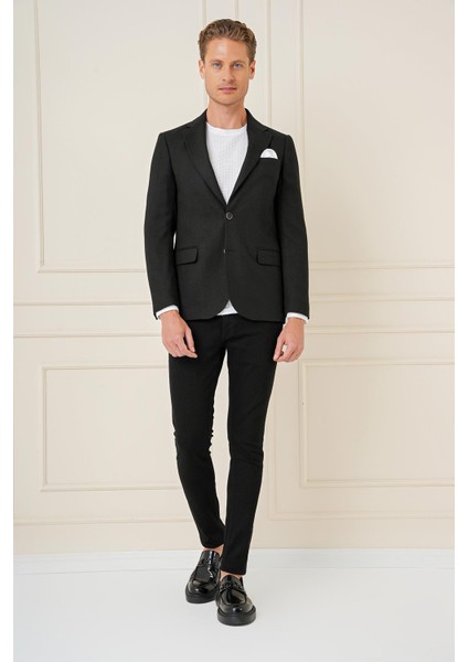 C 685 Slim Fit Siyah Spor Ceket