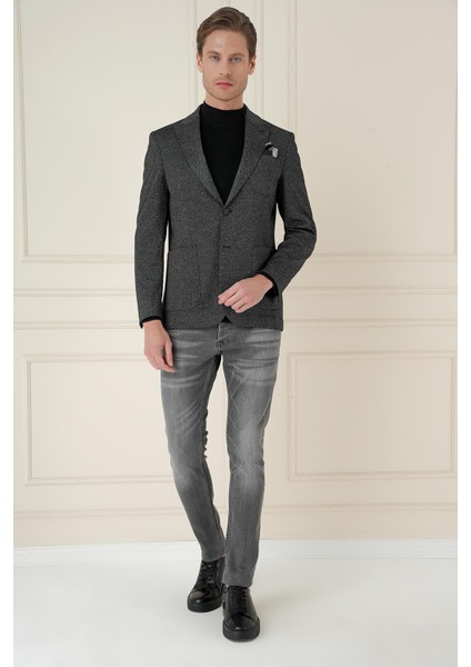 C 684 Slim Fit Siyah Spor Ceket
