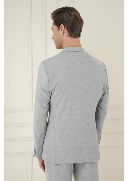 Comfort Fit Mono Yaka Çift Yırtmaç Torba Cep Casual Gri Ceket C 698 fırsatları