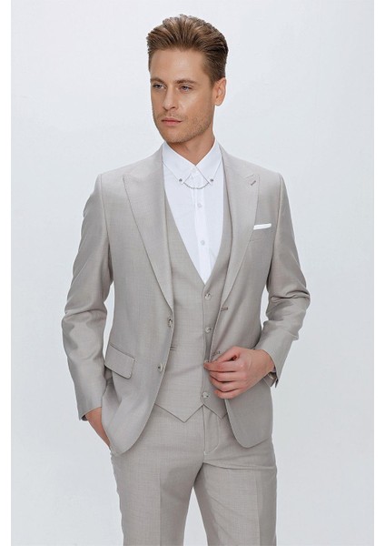 Tk 870 Slim Fit Taş Klasik Takım Elbise indirimleri