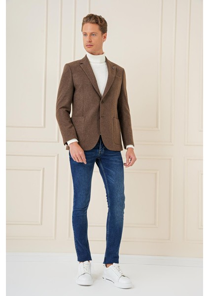C 689 Slim Fit Kahve Spor Ceket fiyatları