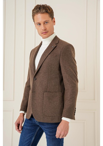 C 689 Slim Fit Kahve Spor Ceket fırsatları