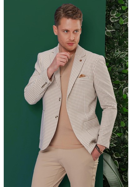 C 638 Slim Fit Bej Spor Ceket fırsatları