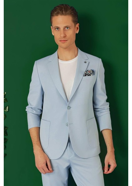 Comfort Fit Torba Cep Esnek Pamuk Casual Mavi Ceket C 664 modelleri