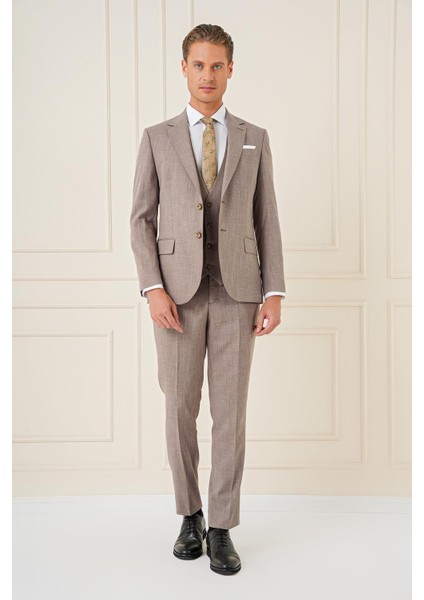 Tk 902 Slim Fit Vizon Klasik Takım Elbise