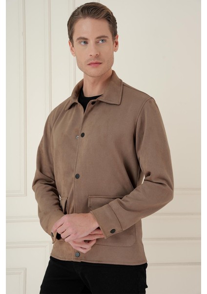 Comfort Fit Mono Yaka Kapaklı Cep Casual Vizon Ceket C 699 fiyatları