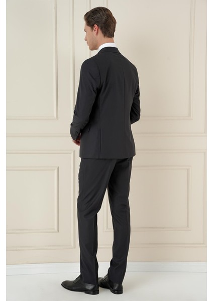 Slim Fit Çift Yırtmaç Mono Yaka Klasik Antrasit Takım Elbise Tk 912 fırsatları