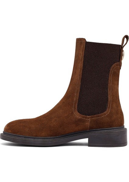 Kadın Taba Süet Deri Chelsea Bot 25WFD202210 fiyatları