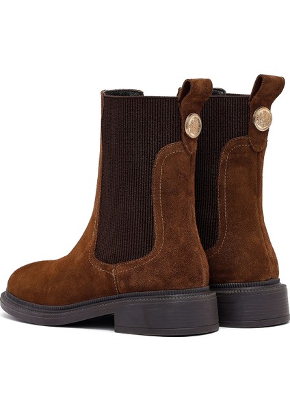 Kadın Taba Süet Deri Chelsea Bot 25WFD202210