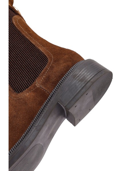 Kadın Taba Süet Deri Chelsea Bot 25WFD202210