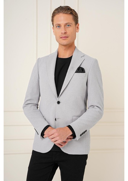C 686 Slim Fit Gri Spor Ceket modelleri