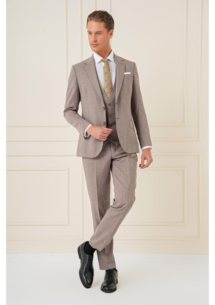 Tk 902 Slim Fit Vizon Klasik Takım Elbise fiyatları