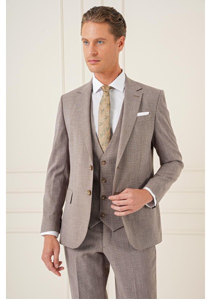 Tk 902 Slim Fit Vizon Klasik Takım Elbise fırsatları