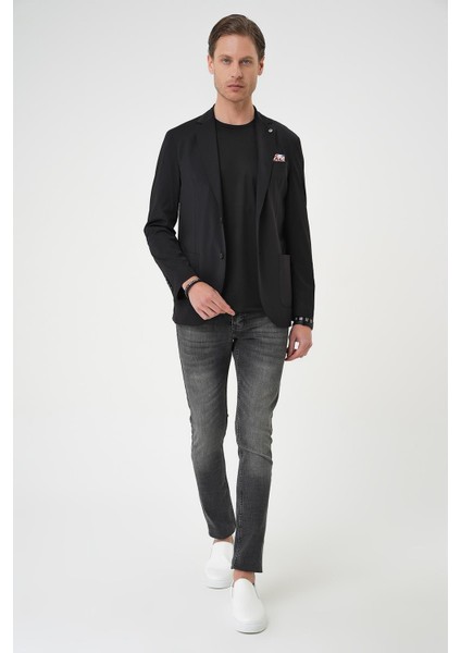 Regular Kalıp Mono Yaka Torba Cep Casual Siyah Ceket C 709 fırsatları