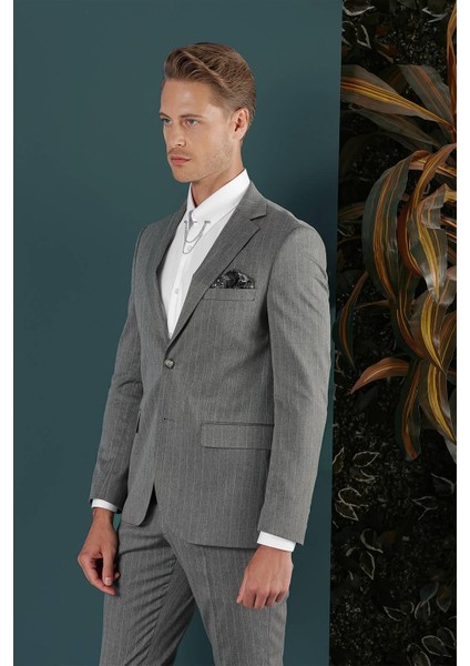C 652 Slim Fit Gri Spor Ceket indirimleri